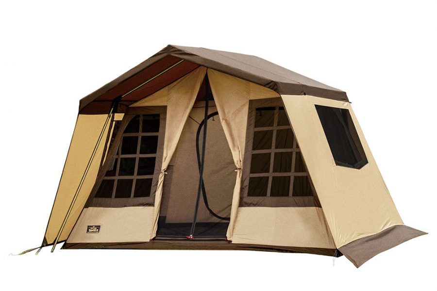 レトロなルックスが存在感を放つ80年代の名作ロッジ型テントが