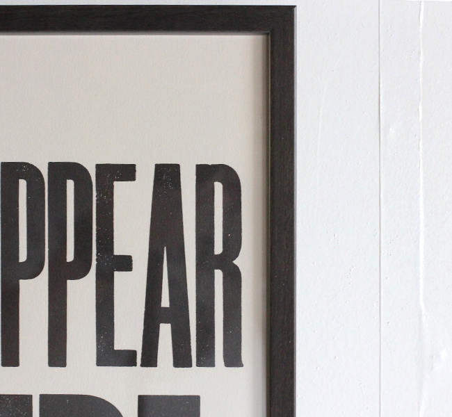 A TWO PIPE PROBLEM LETTERPRESS DISAPPEAR POSTER Mサイズ