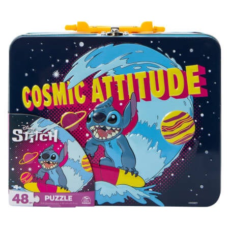 Metal Lunch Box with puzzle - Disney's Stitch “Cosmic Attitude
