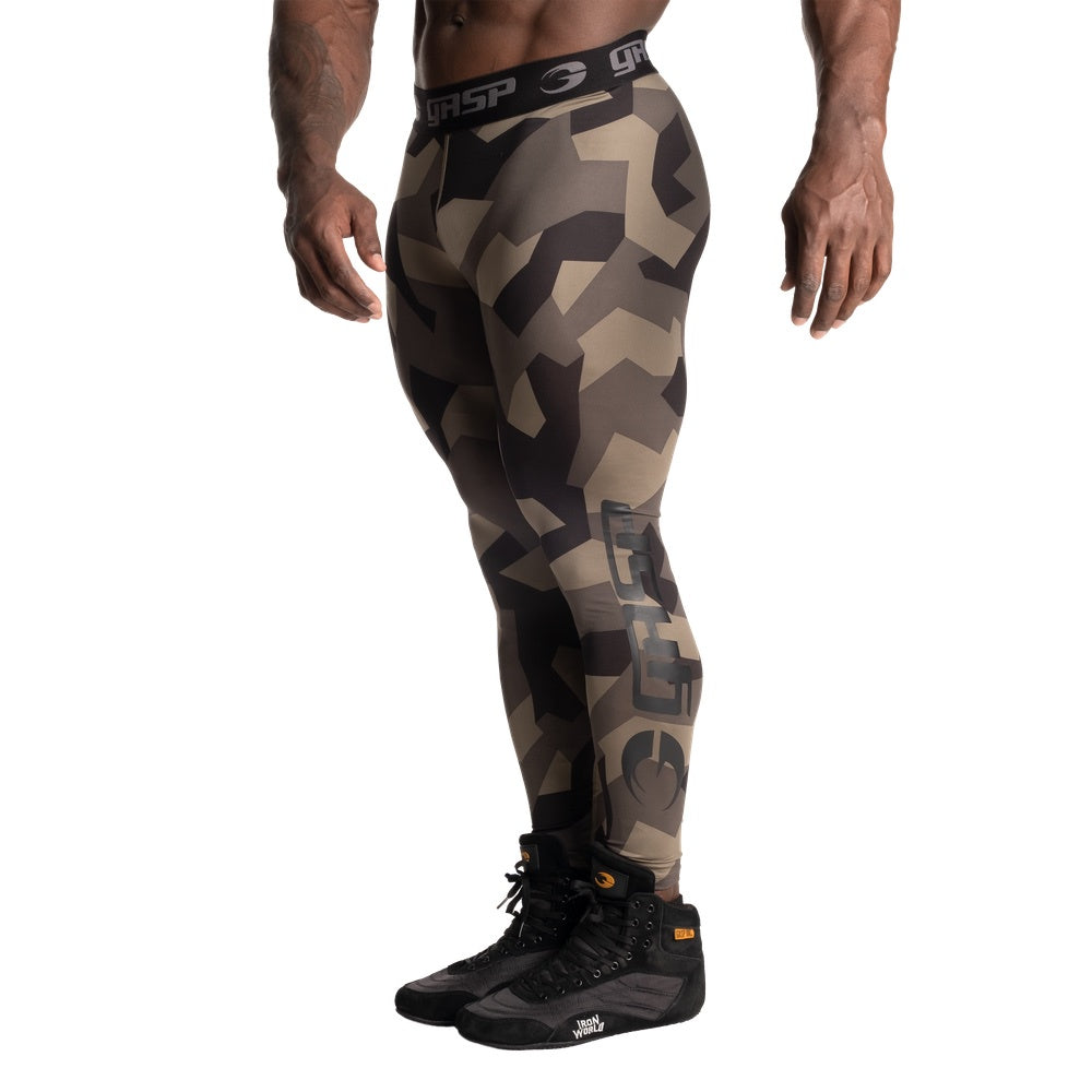 GASP CORE TIGHTS (Green Stealth Camo)