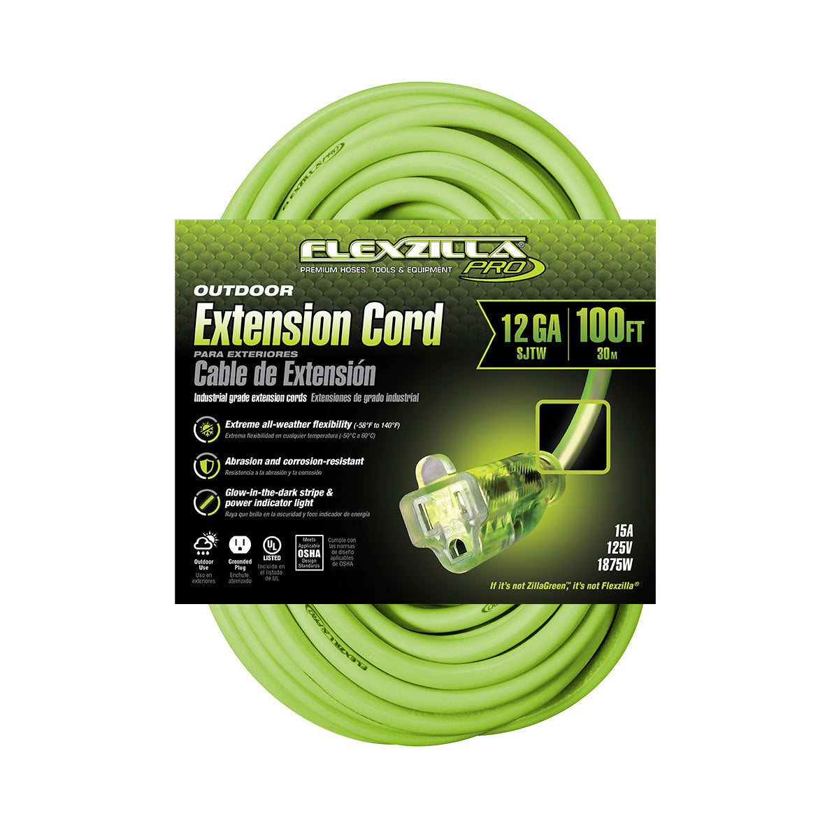 100ft 12/3 SJTW Flexzilla® Pro Outdoor Extension Cord — Prime Wire