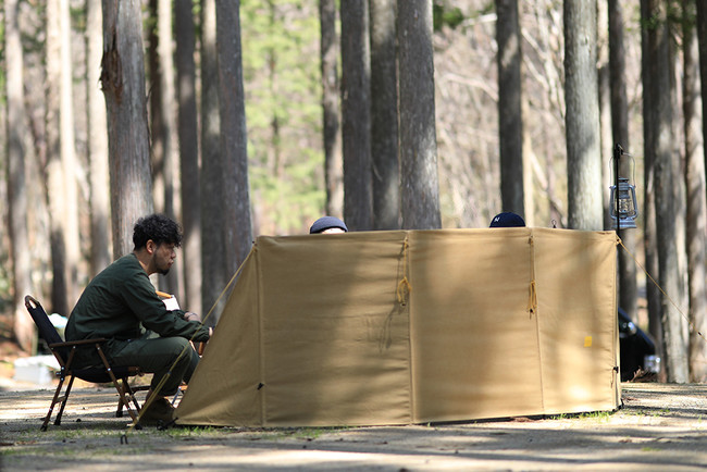 ワイドサイズの焚火陣幕“大焔”新登場。 | フューチャー株式会社の