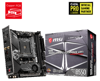 MSI、AMD B550チップセットを搭載したMini-ITXサイズのゲーミング