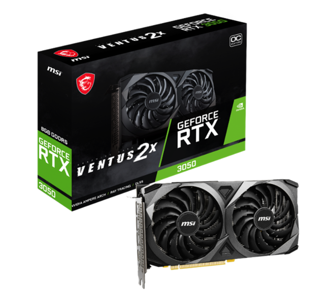 MSIからNVIDIA® GeForce RTX™ 3050搭載のビデオカード3製品が発売中
