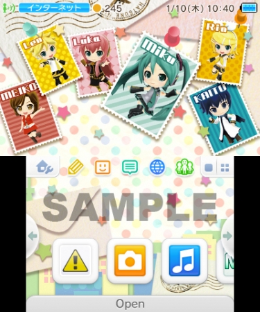 3DS『初音ミク Project mirai でらっくす』販売店別予約特典第1弾を