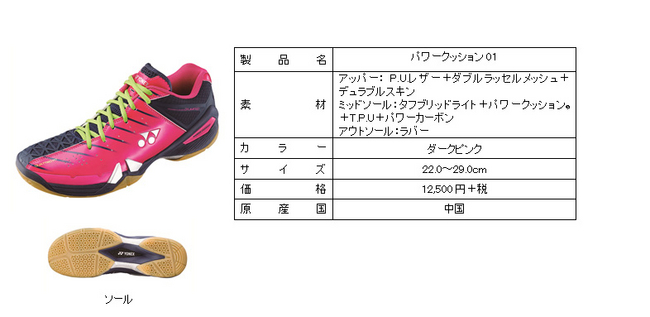 バドミントン世界No.1リー・チョンウェイモデルのバドミントン用品を9