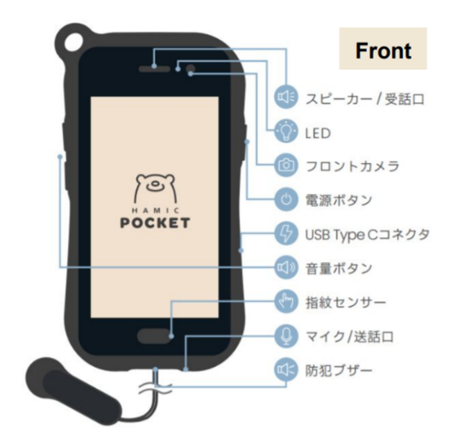 小学生向けプレスマホ「Hamic POCKET L」、12月10 日（金）発売。電池