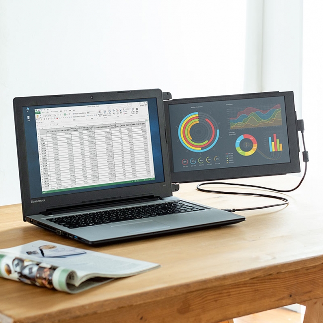 ノートパソコンにモニターをプラスできるモバイルモニターを9月20日