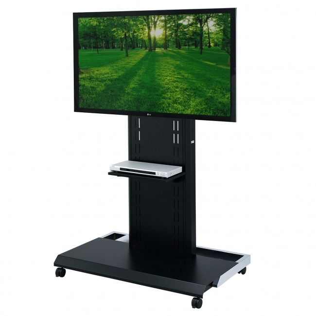 60～84型の超大型液晶・プラズマディスプレイを搭載できるスタンドを