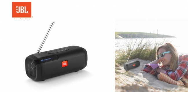 JBL初のワイドFM対応ポータブルBluetoothスピーカー登場！ 電源を