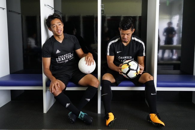 プロサッカー選手 清武弘嗣選手・山口蛍選手が出演する、メンズ