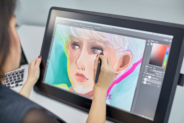 21.5 型エントリーモデル液晶ペンタブレット「Wacom® Cintiq® 22」を7