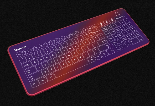 近未来なガラス製デザイン、ワイヤレス対応ハイエンドキーボード