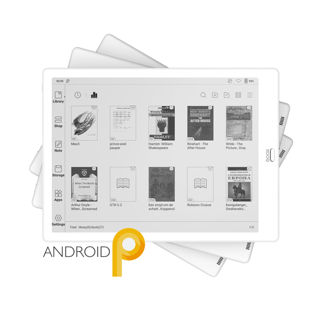 E-inkパネル搭載の13.3インチ大型E-ink Androidタブレット Boox Max3