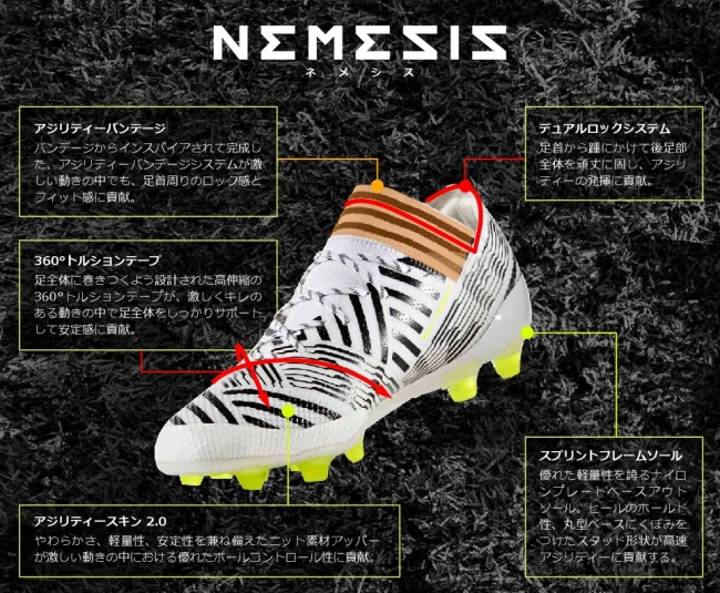 史上初！スパイクにバンデージ構造を搭載した、キレのあるフットワーク