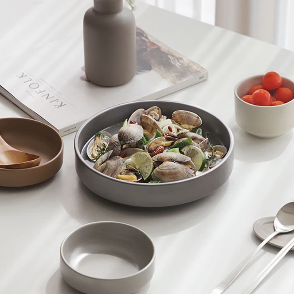 DAZEROOM MOI 深皿 21.5cm［4色］ ベージュ ブラウン グレー 陶磁器