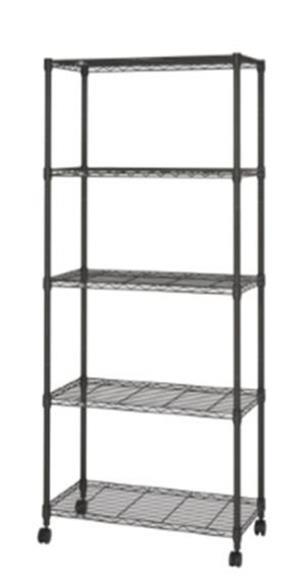 NO8018－5 ルミナスノワール フリーラック 5段80W: 収納用品