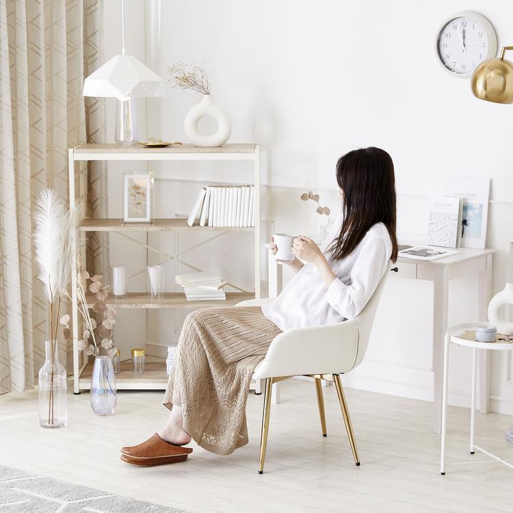 WEB限定】 ASHEL jelly デスクチェア 4本脚 ラテベージュ(ラテベージュ