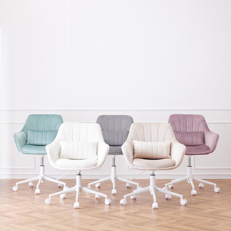 WEB限定】 ASHEL jelly デスクチェア キャスター 白脚 ラテベージュ