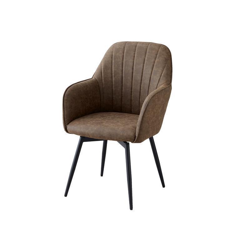 WEB限定】 Turna ダイニングチェア 黒脚 ブラウン(ブラウン): ソファ