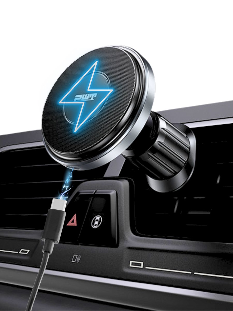 PWT MagSafeワイヤレス車充電器 スマホホルダー マグセイフ Qi 15W 360