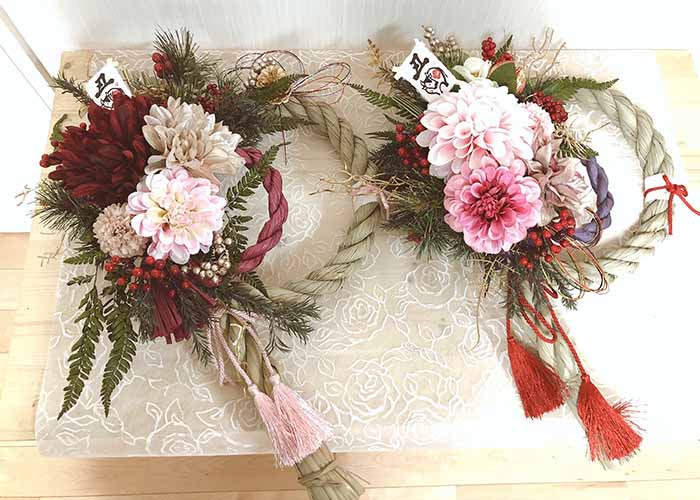 プリザーブドフラワーで作る開運しめ縄【しめ飾り】 | プリザミーマ