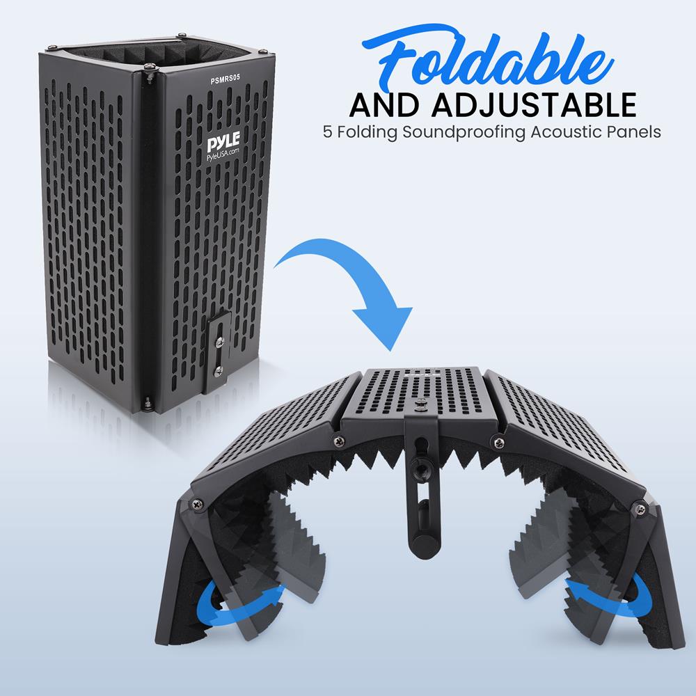 Studio Microphone Isolation Shield - Enhance Vocals with 5