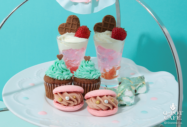 Q-pot CAFE.期間限定メニュー「Mint Chocolate&Strawberry Party」 | Q