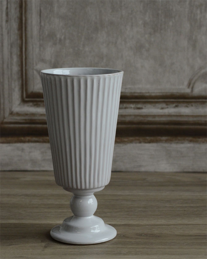 French Antirue アンティークグレーフラワーベース Mサイズ 120-722