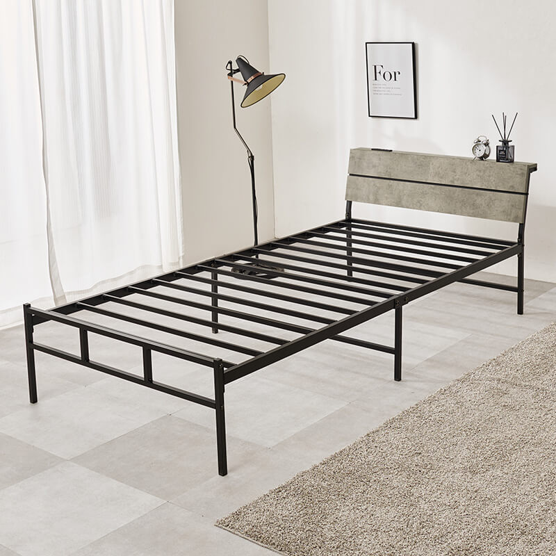 頑丈パイプベッド コンセント付き（フレーム単品orマットレスセット