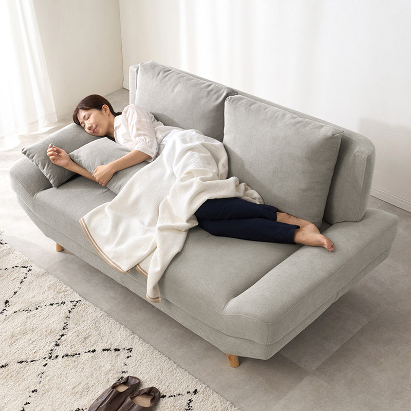 ごろ寝ソファ 2人掛け アームレス クッション付き 脚取り外し可能