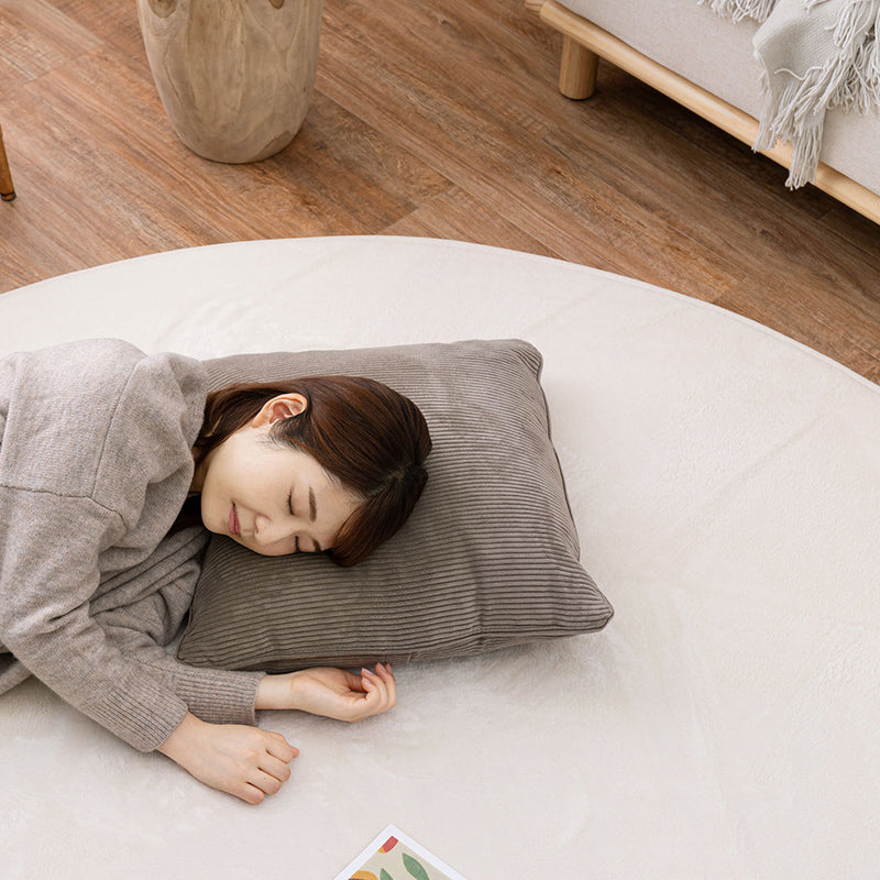 厚手・薄手】厚みを選べるラグ メレンゲタッチ 185Rcm【丸形/2畳