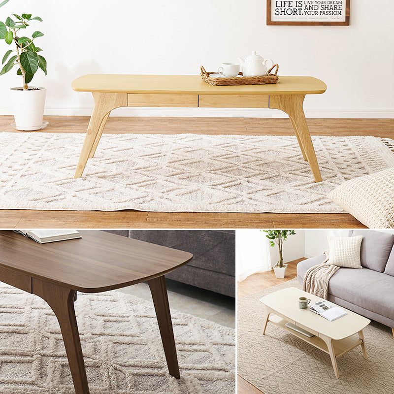 引き出し付きローテーブル [幅110][棚あり/なし] | おしゃれな家具