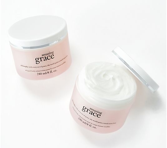 philosophy grace & love whipped body creme 8oz duo - QVC.com