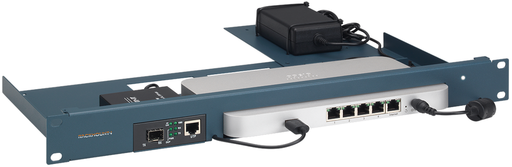 Rackmount Meraki GX50・MX64・MX67 Series w Media Converter