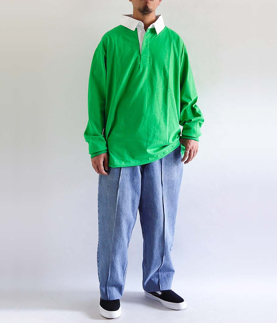イギリス軍 ラガーシャツ [Dead Stock / Lt. GREEN] - Fresh Service