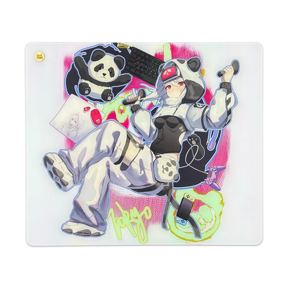 Uncle Panda NODE ガラスマウスパッド
