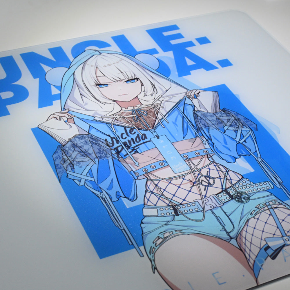 Uncle Panda ガラスマウスパッド ブルー SP