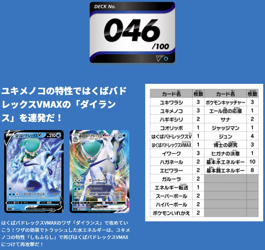 スタートデッキ100／No.46のポケモンとおすすめの遊び方を詳しく紹介！