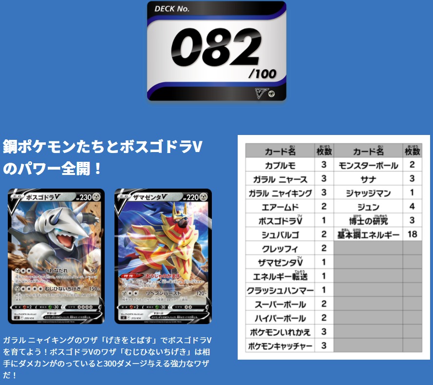 スタートデッキ100／No.82のポケモンとおすすめの遊び方を詳しく紹介！
