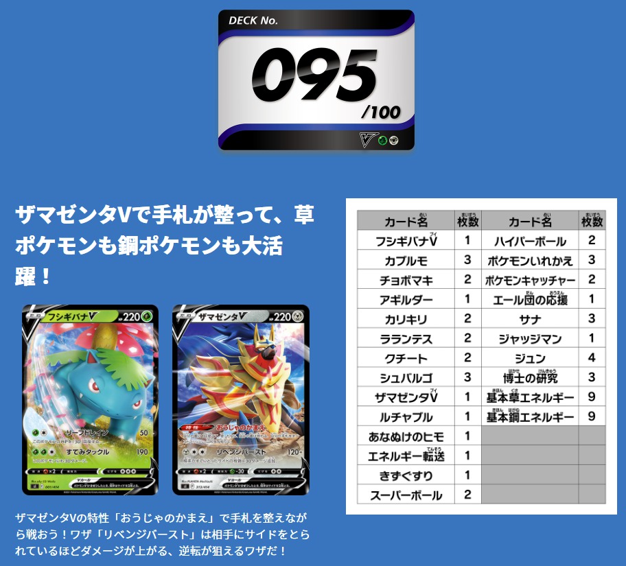 スタートデッキ100／No.95のポケモンとおすすめの遊び方を詳しく紹介！