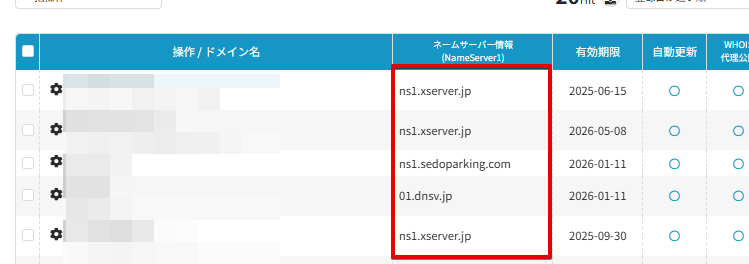 ドメインがどのネームサーバーを指しているかはどこで確認できますか