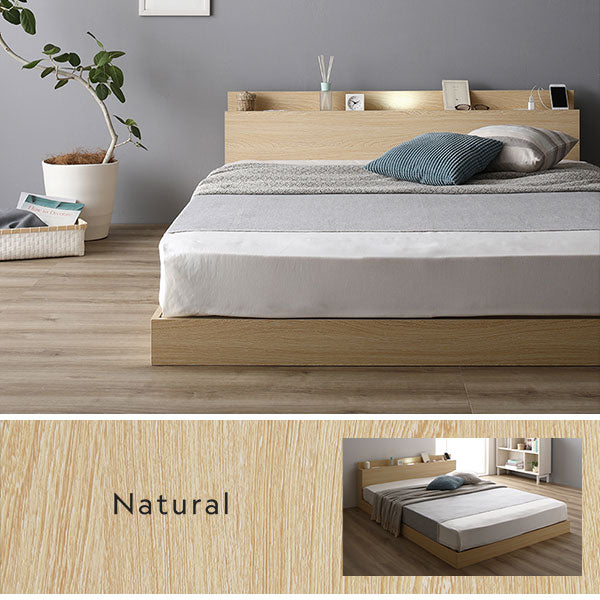 LED照明＆棚付きローベッド 『Famite ファミーテ』/照明・コンセント