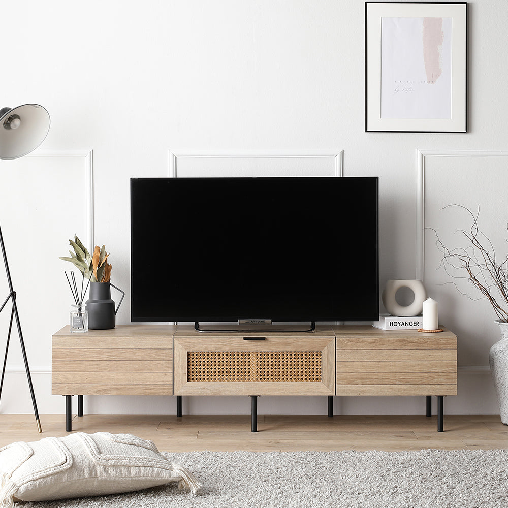 ラタン調テレビボード（幅120cm） 『WEAVA ウィーヴァ』/大容量収納