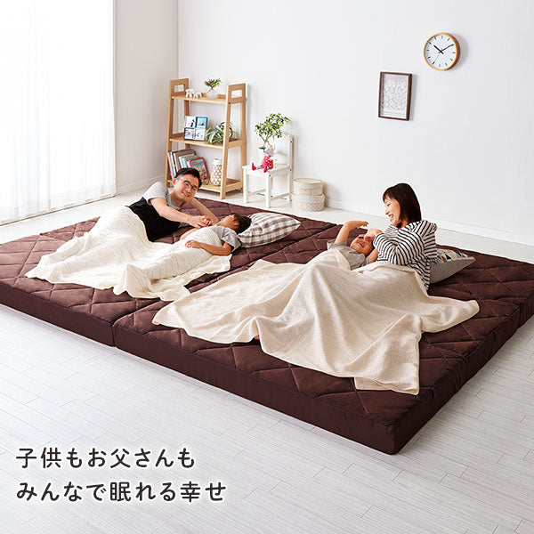 ファミリータイプ マットレス 3つ折り ワイドキング（グレー）12cm厚