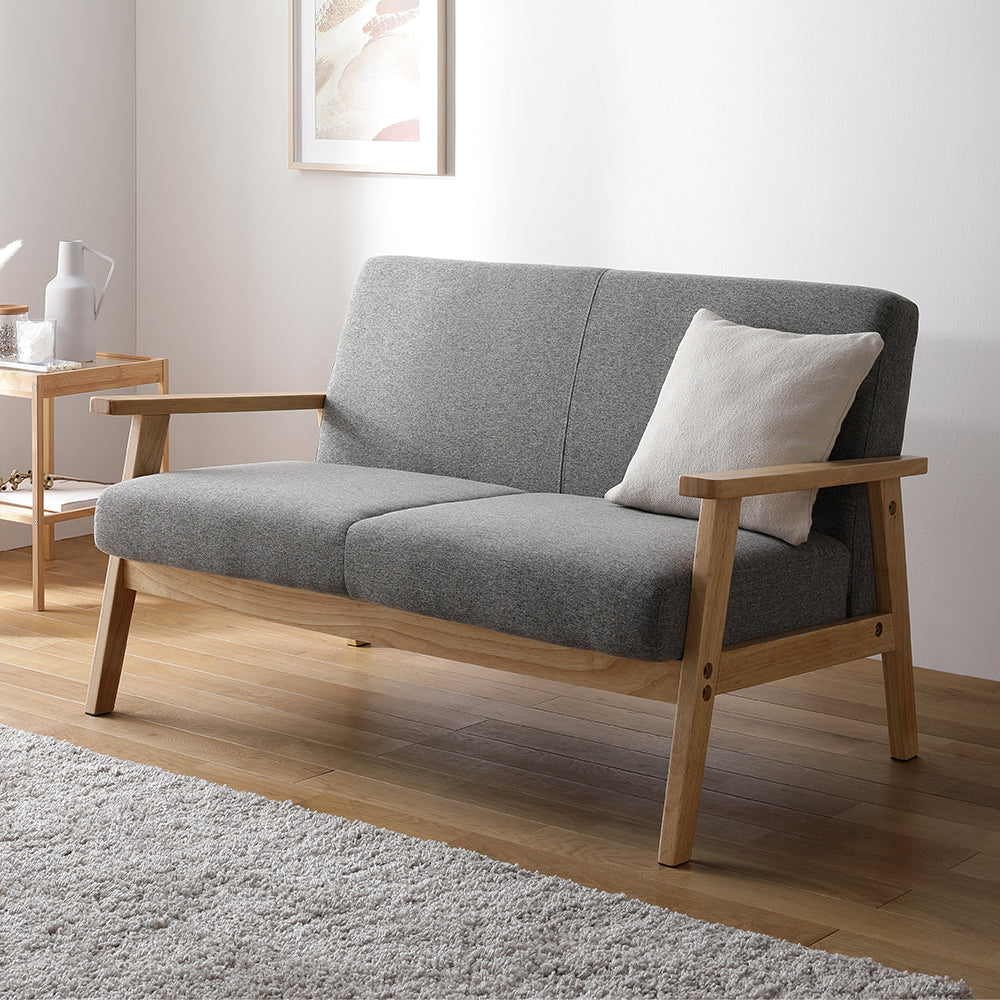 北欧風 2人掛け 木枠ソファ『TRYGG トゥリッグ』/暮らしに心地よく