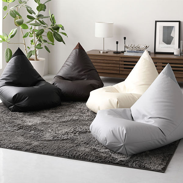 ビーズクッション レザー調/軽量・取っ手付きで道運び楽ちん – RASIK