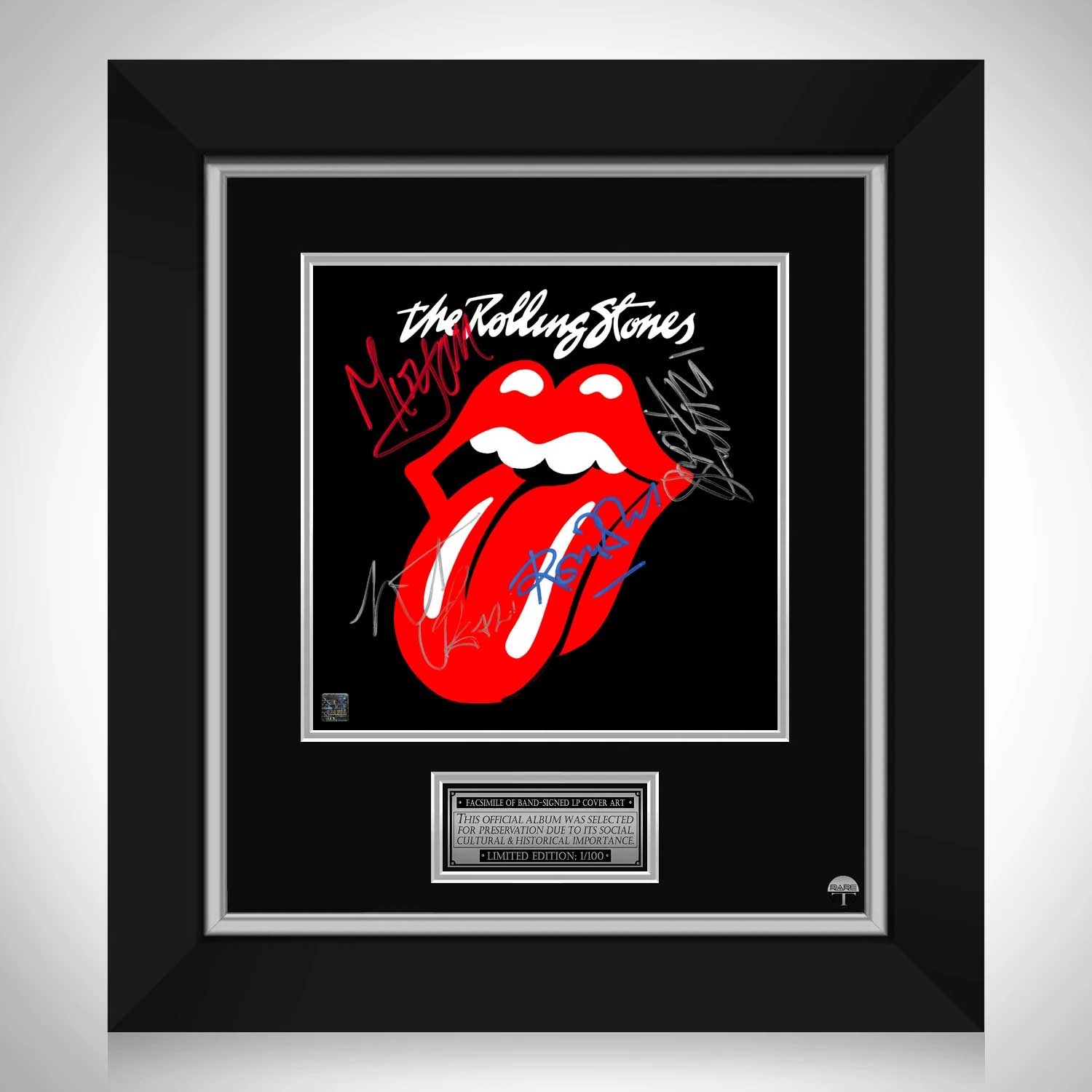 The Rolling Stones Classic Tongue LP Cover Limited Signature