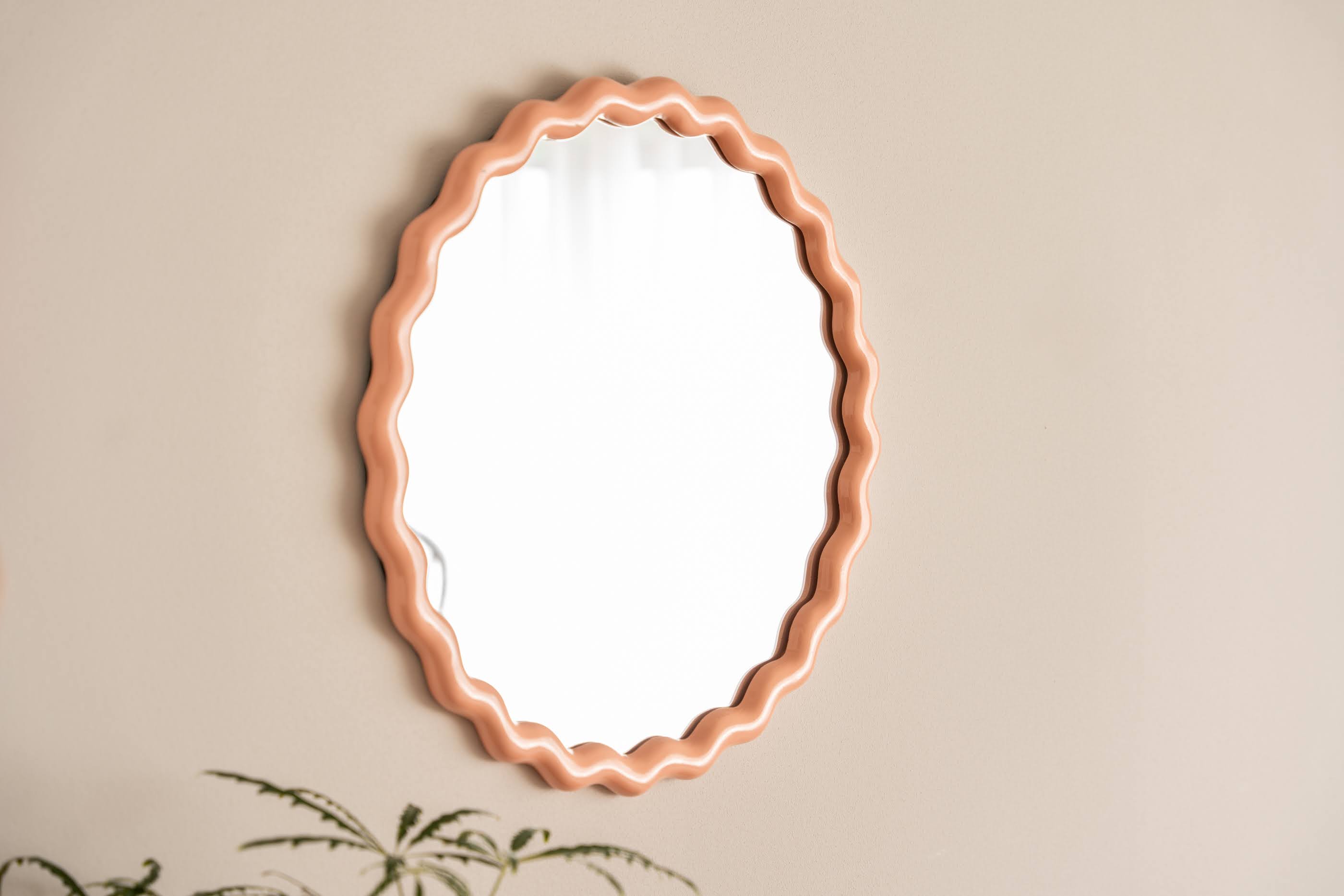ウェーブミラー ピンク – R deco interiors