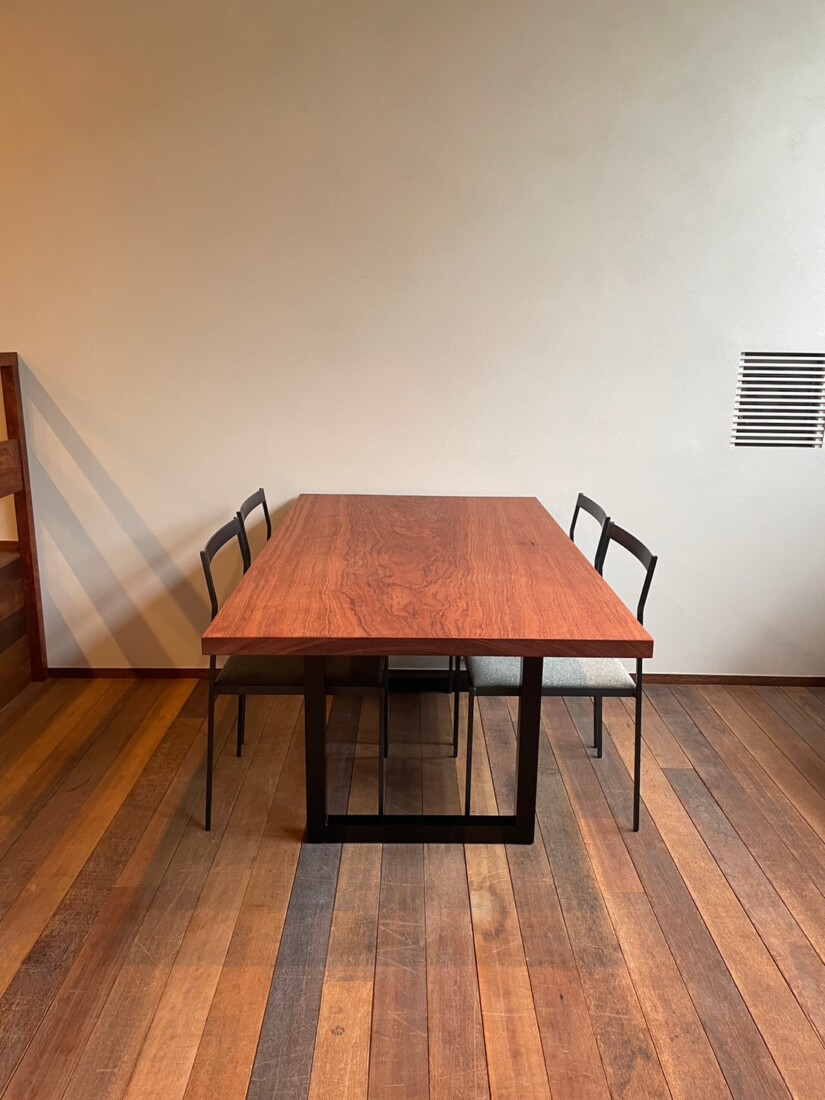 1cm単位でカットします 一枚板 一枚板テーブル 1500 ブビンガ ＃1260